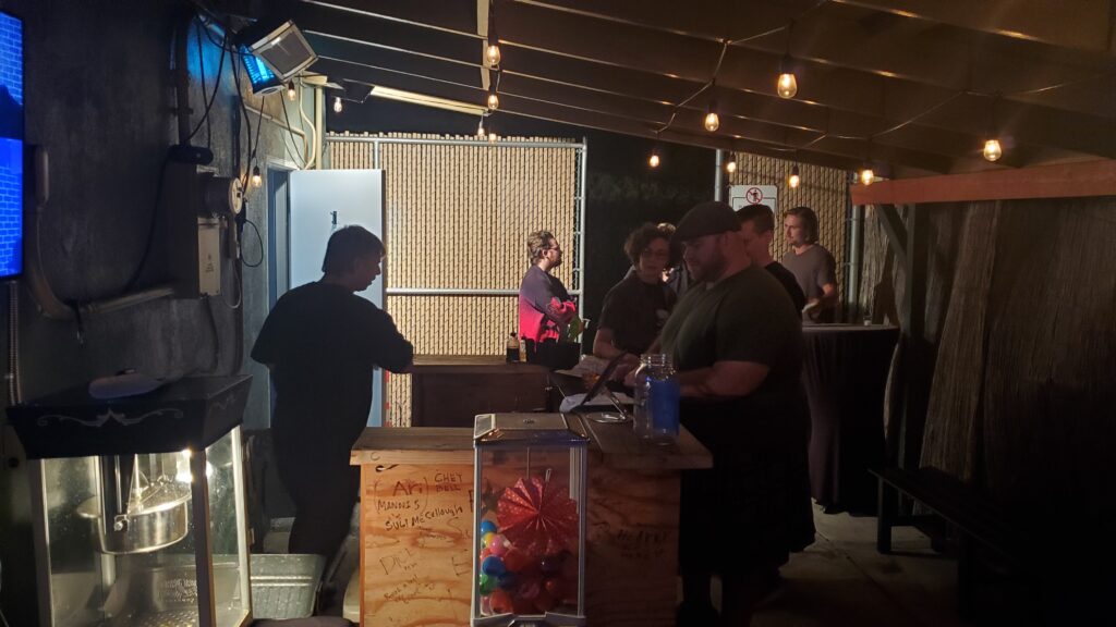 nitecap comedy club lobby outdoor entryway and bar