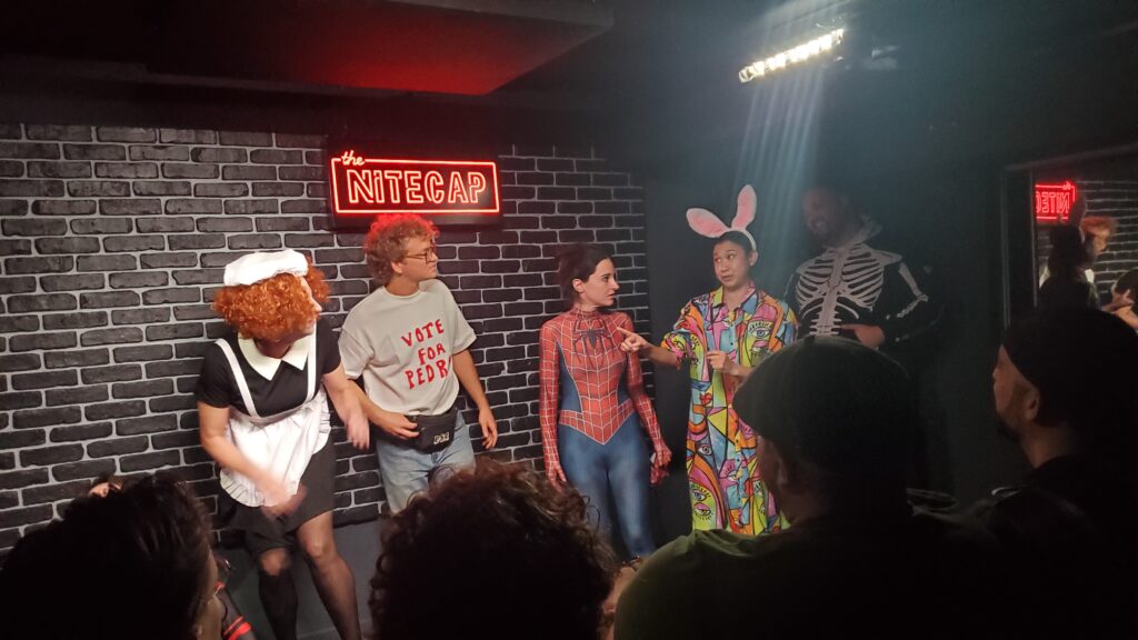 actors making an indie improv scene at the nitecap