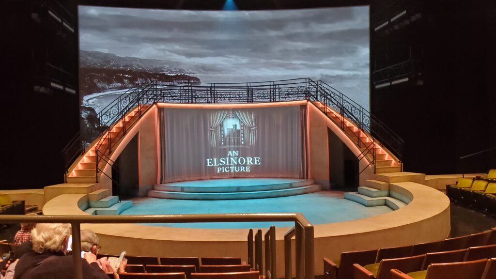 Hamlet stage in Mark Taper Forum.
