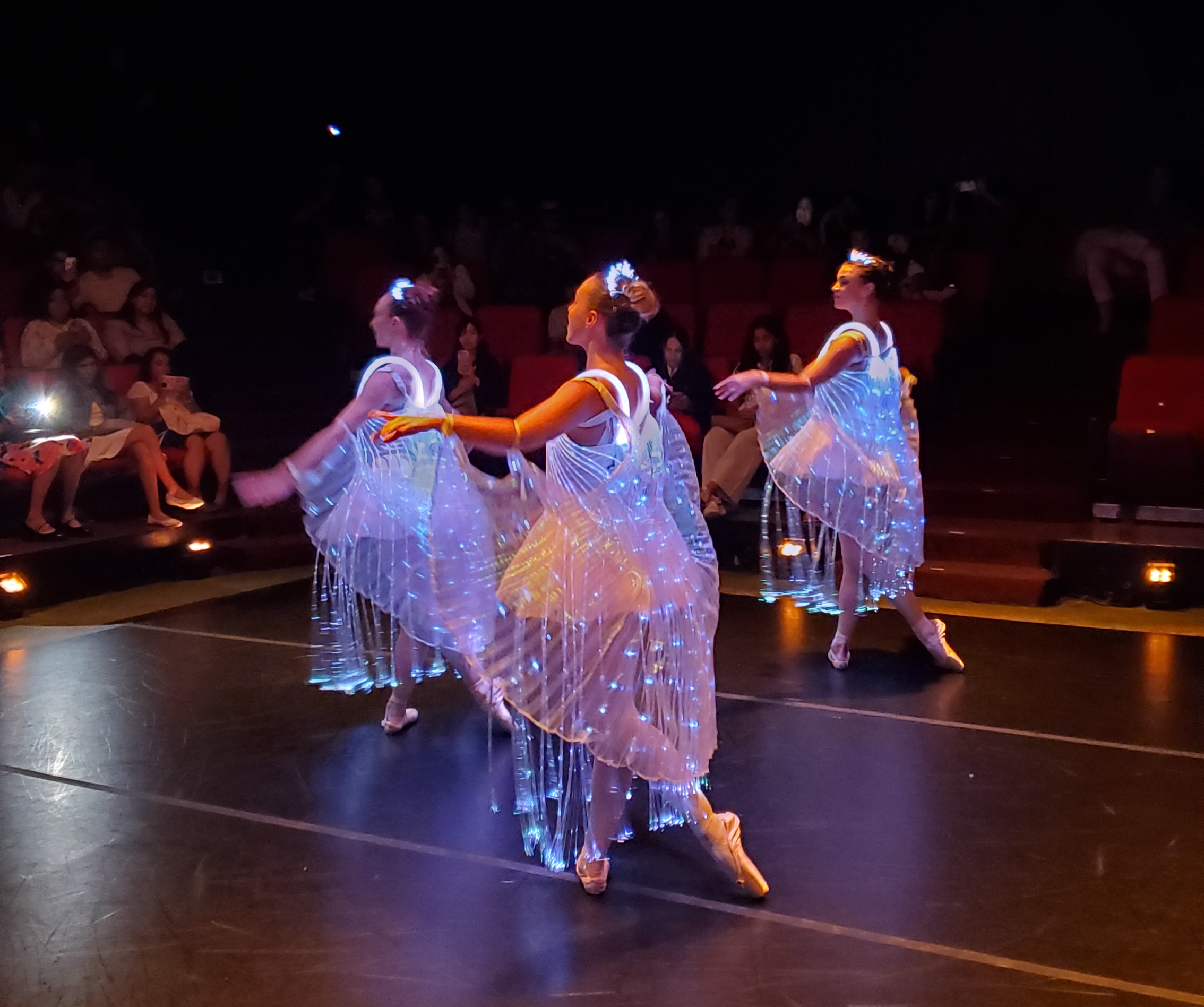 Ballet of lights ballerinas at the Nocturne Theater's Sleeping Beauty